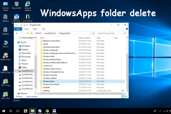Как удалить папку windowsapps в windows 10