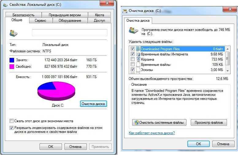 Какие программы используют для уменьшения объема файлов. Очистка жесткого диска Windows. Очистка жёсткого диска Windows 10. Свойства в системном диске. Программа очистки жесткого диска.