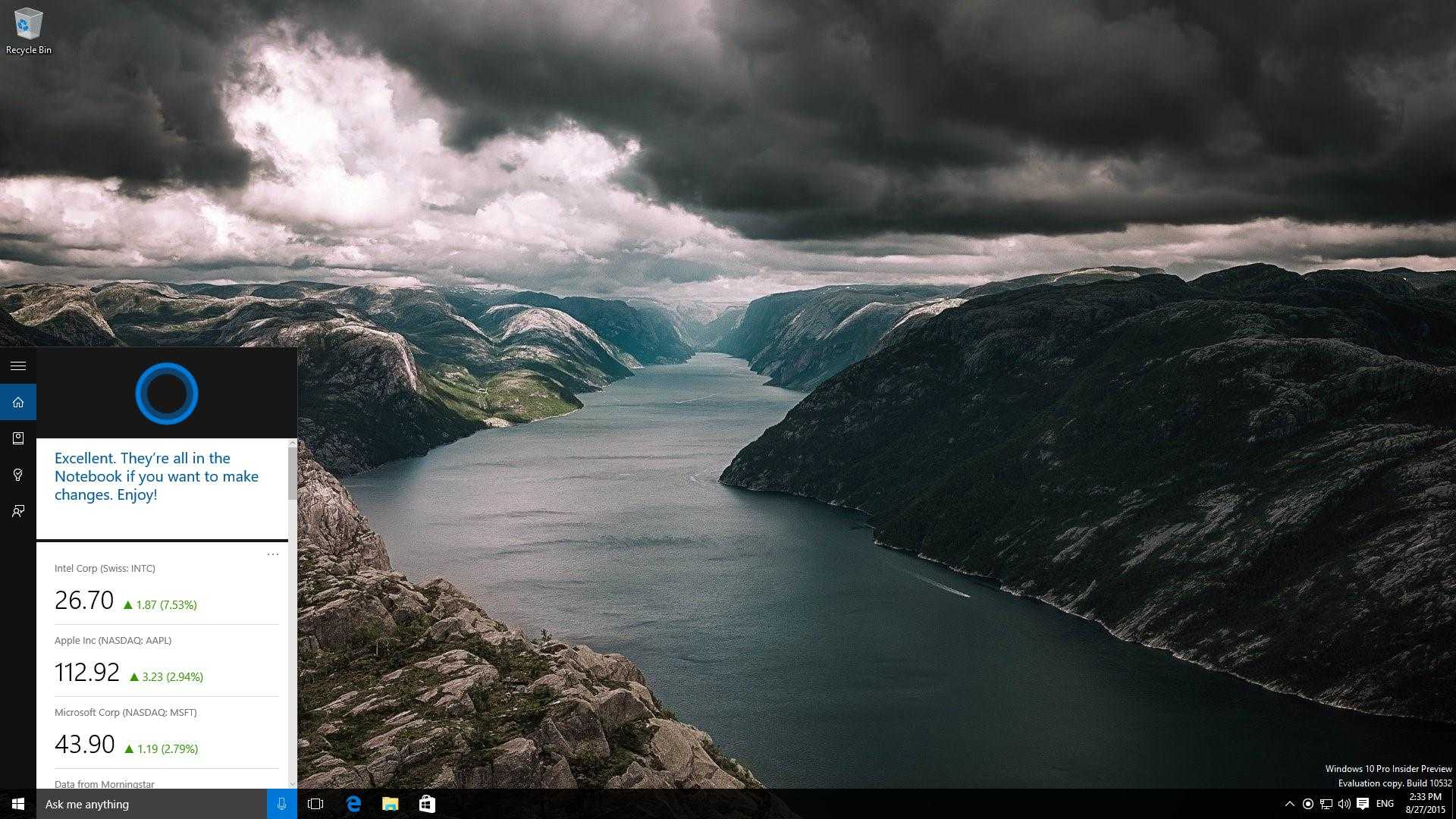 Экран Windows 10