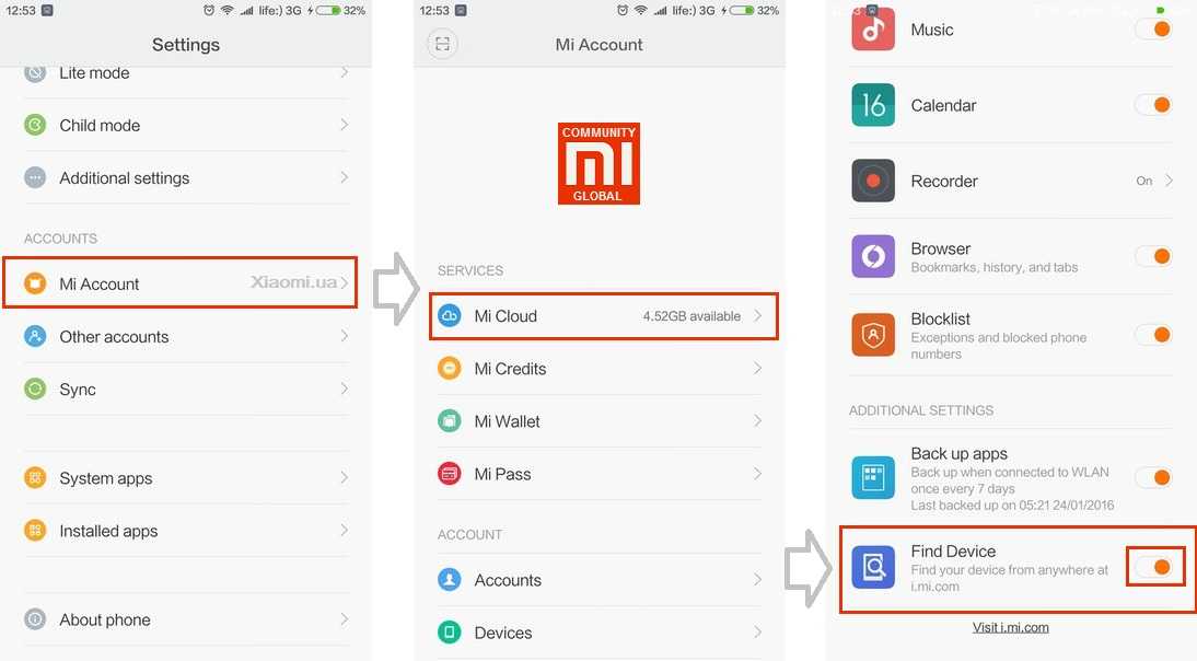 Где находится карта памяти в телефоне xiaomi