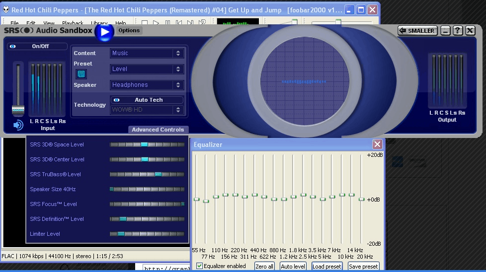 Увеличить аудио. Программа для улучшения качества звука. SRS Audio Sandbox. Программа для звука на ПК. Улучшение качества звука прога.