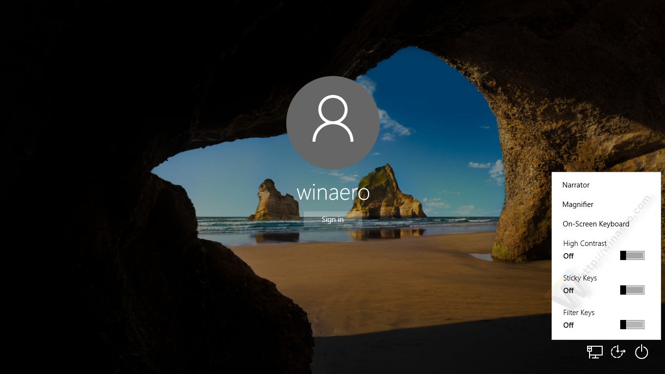 Экран приветствия Windows 10